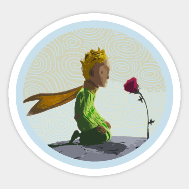The Prince and his rose The Little Prince Sticker TeePublic